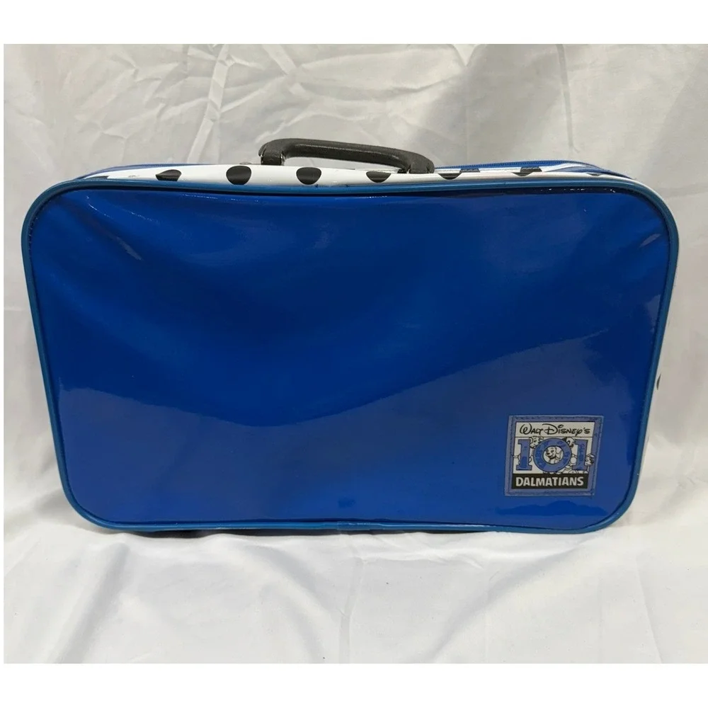 Vintage 90's Walt Disney's 101 Dalmatians Kids Vinyl Graphi Puppy Print Suitcase